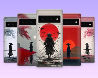 Funda para teléfono Samurai, diseño de guerrero japonés, para Google Pixel 10, 10 Pro, 9, 9 Pro, 8A, 8, 7A, 6A, Samsung S25, S24 Fe, S23, A16, iPhone 16, 15