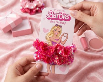 Come On Barbie, Let's Go Party! | Printable Scrunchie Holder Cutout PDF