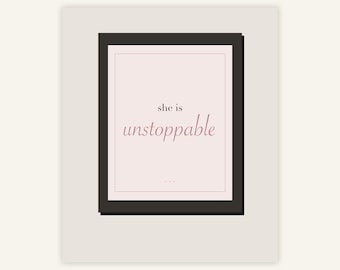 Empowered Women Wall Art Set of 6, Feminist Quote Prints, Strong Woman Digital Download