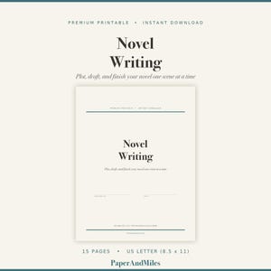 Romanschreibplaner, Autorenarbeitsbuch, Handlungsübersicht, Wortzähler (PDF-Download)