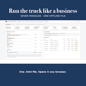 Owner Operator Trucking OS, 7 Module Load IFTA & Cost Per Mile App