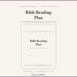 Bibelläsningsplan, årsrapport, bibelminneslogg (PDF för direktnedladdning)