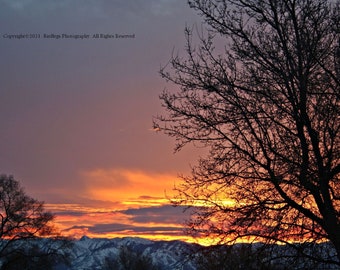 Utah Sunrise - Northern Utah, Sunrise, Mountains, Snow