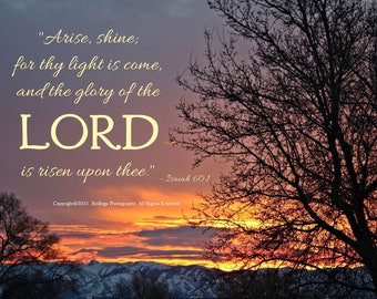 Utah Sunrise with Bible Verse - Scripture, Bible Passage, Sunrise