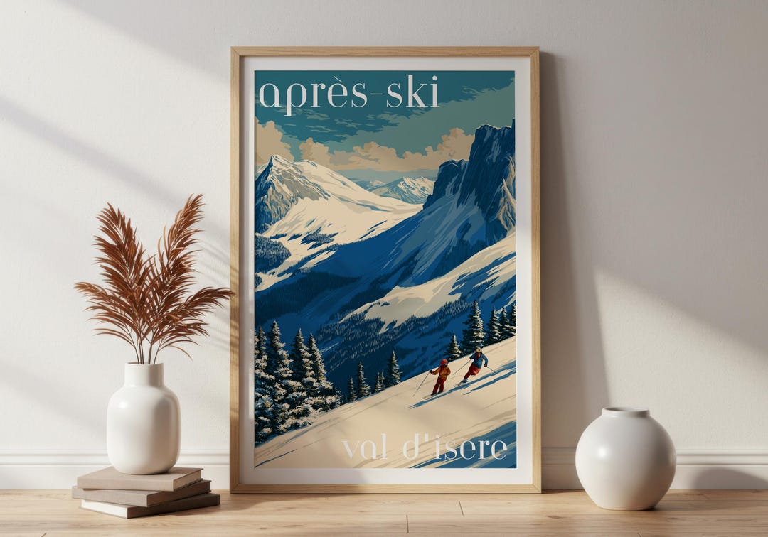Après Ski Vintage Travel Poster | Retro Ski Lodge Art Print | Alpine ...