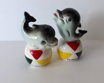 Vintage Dolphin Salt and Pepper Shakers