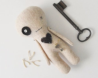 Voodoo Doll, Horror or Goth Doll, Creepy Plush Toy