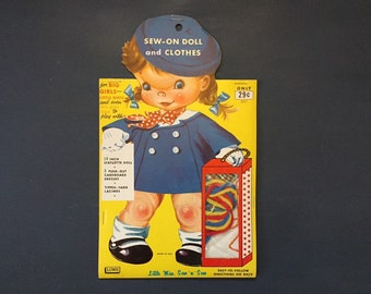 Vintage Paper Doll, Little Miss Sew and Sew by Lowe