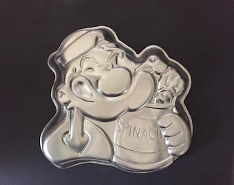 Vintage Popeye Cake Pan, 80s Wilton Pan