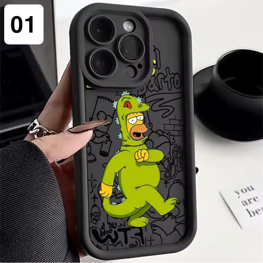 The Simpsons iPhone Case: Dinosaur Homer, Soft Silicone - Etsy