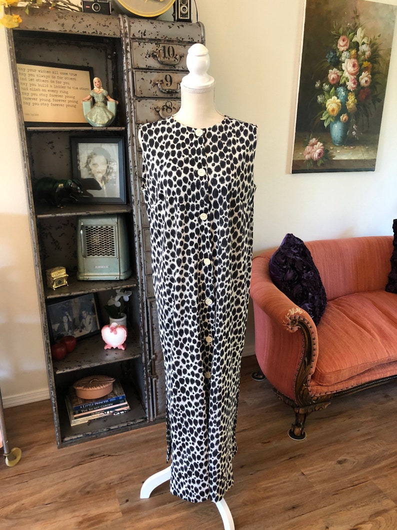 Vintage 1960's Leopard Print Peignoir Lounging Robe L/XL | Etsy