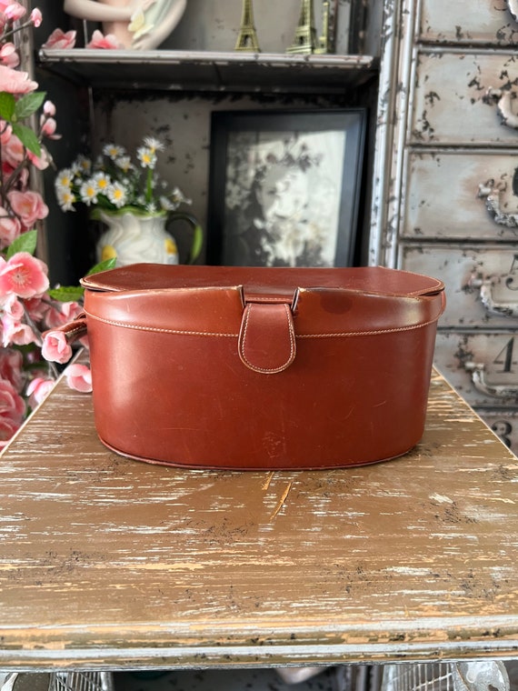 1960's 70's Brown Leather Mini Purse