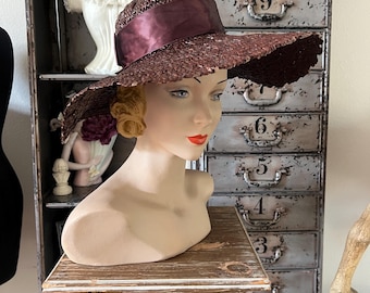Vintage Worn on Marvelous Mrs Maisel 1950s Brown Veil Wide  display picture 1