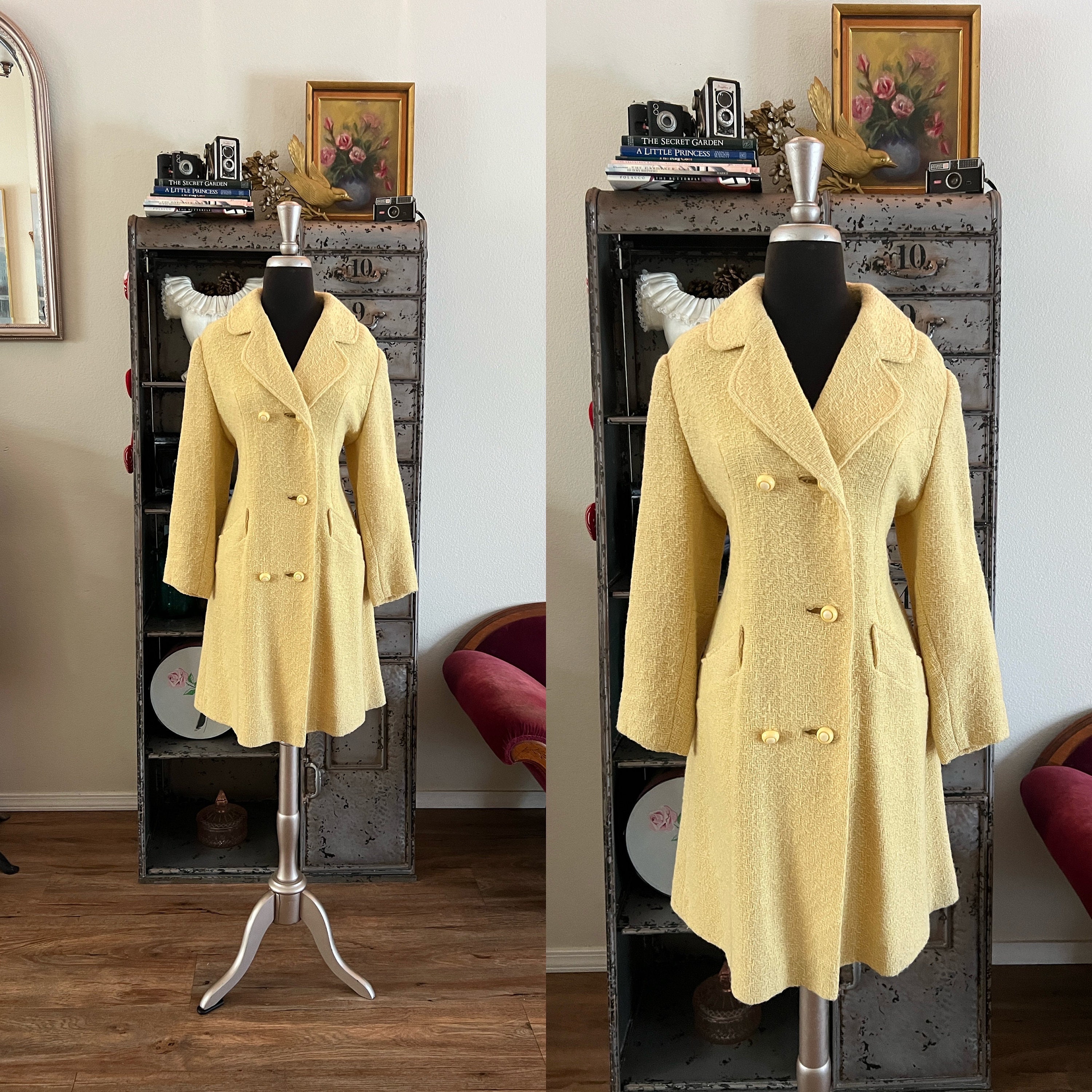 NWT Zara GOLD BUTTON WOOL BLEND COAT BLACK Manteco Italian size S | eBay