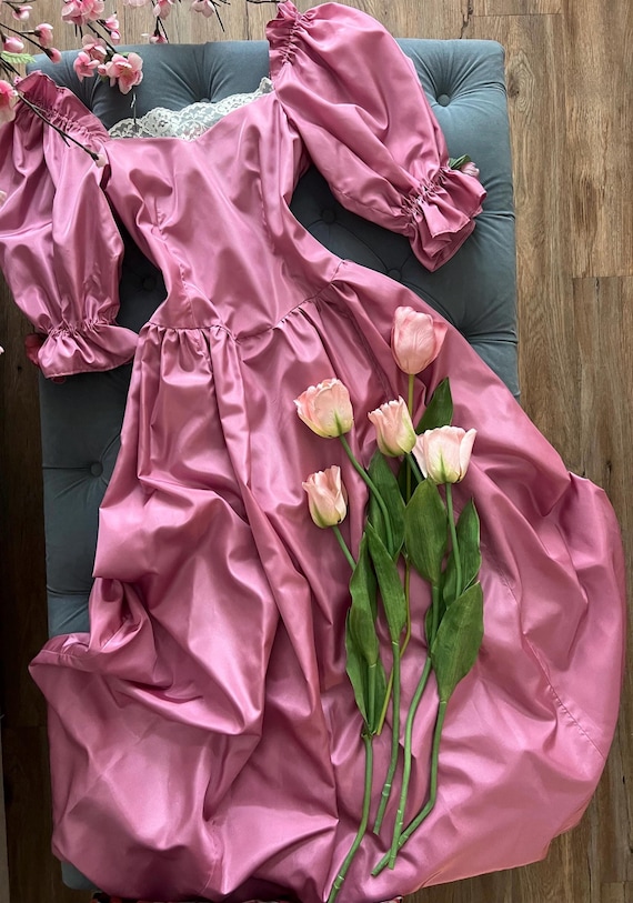 old rose pink dress fitted lace wedding dress Anastasia dress (OLD ROSE) Suzy Clothing