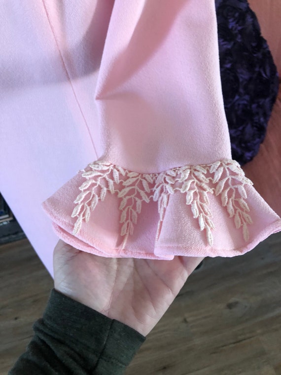 Vintage 1960's 70's Baby Pink Dress M/L - image 8