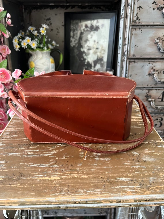 1960's 70's Brown Leather Mini Purse - image 2