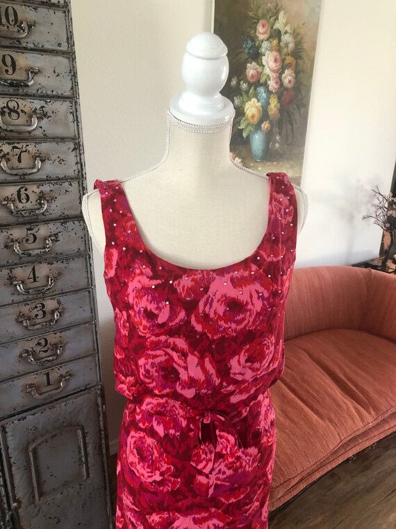 Vintage 1950's 60's Jerry Gilden Pink Rose Cockta… - image 7