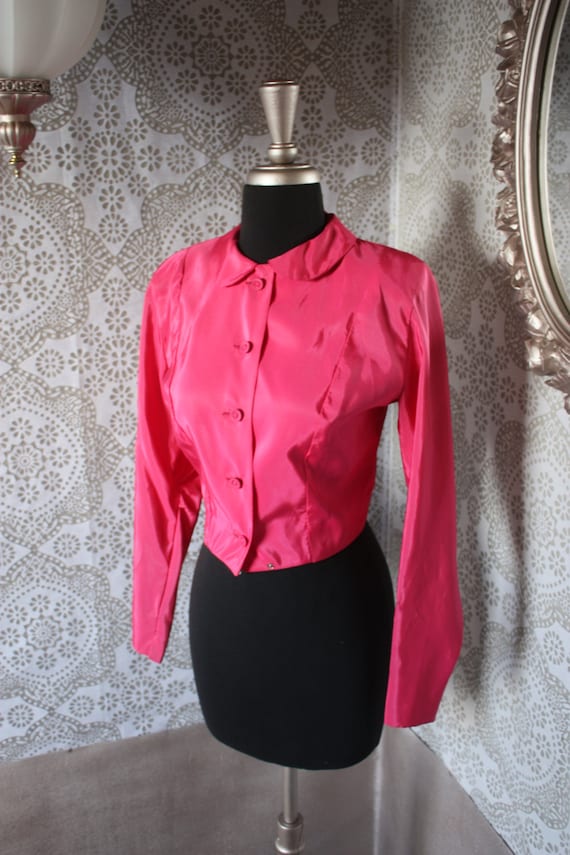 Vintage 1940's Party Lines by Emma Domb Hot Pink … - image 2
