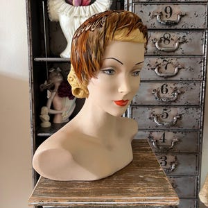 Vintage 1950's Headband Style Hat with Pheasant Feather