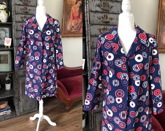 Vintage 1960's Nautical Open Front Jacket Small