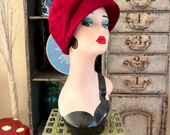 Adolfo Cream Faux-Fur Bow Cloche Hat Vintage Adolfo Realites Fur Felt Bowler Cloche Hat with Bow  main image 3