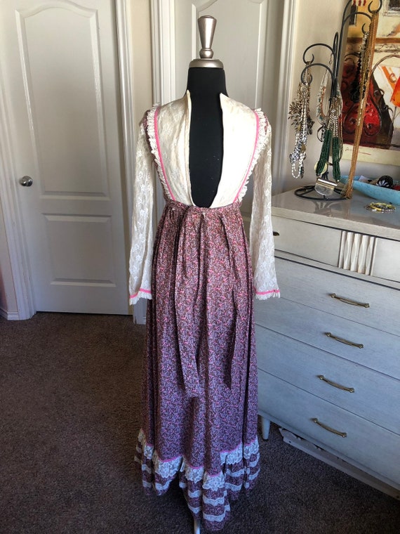 Vintage 1970's Candi Jones Prairie Style Dress XXS - image 6