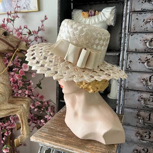 50s 1950s Boater Hat - Etsy display picture 3