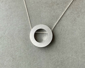 10 Year Anniversary Gift for Wife Aluminum Necklace Anniversary Jewelry Aluminum Jewelry Minimalist Sphere