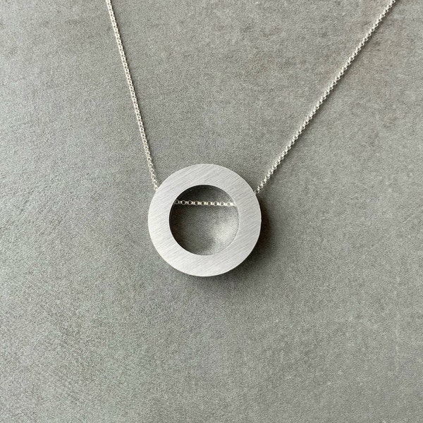 10 Year Anniversary Gift for Wife Aluminum Necklace Anniversary Jewelry Aluminum Jewelry Minimalist Sphere