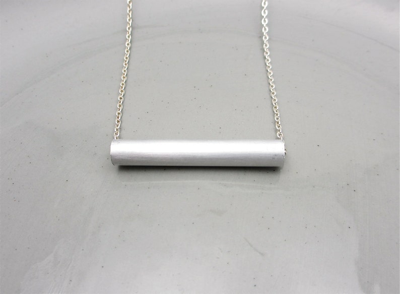 Aluminum Necklace Aluminum Jewelry Minimalist Bar Necklace image 2