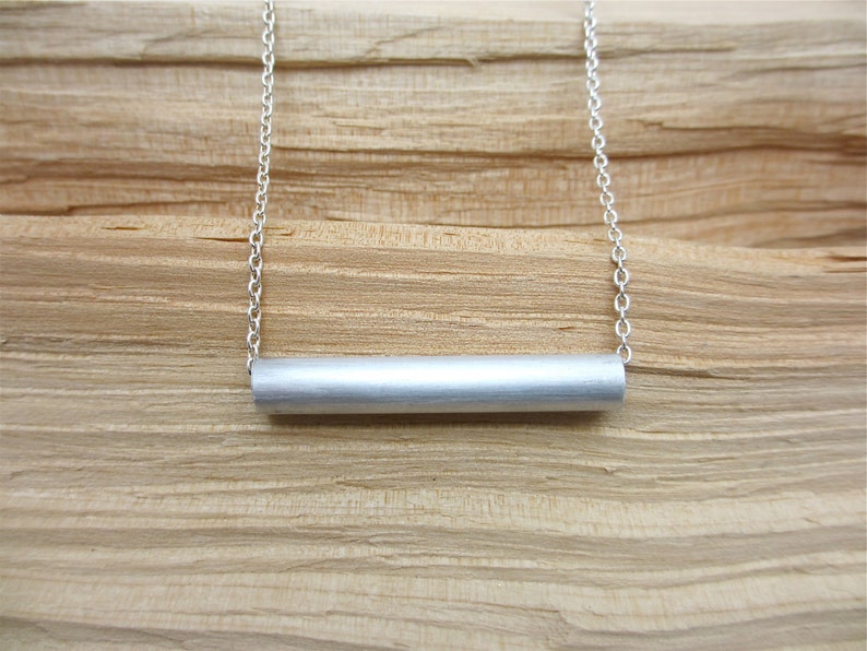 Aluminum Necklace Aluminum Jewelry Minimalist Bar Necklace image 4