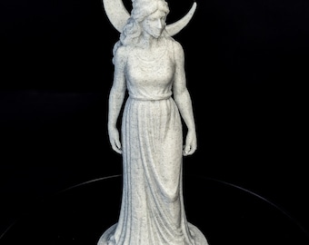 Moon Goddess Statue - Marble Finish Lunar Goddess Sculpture
