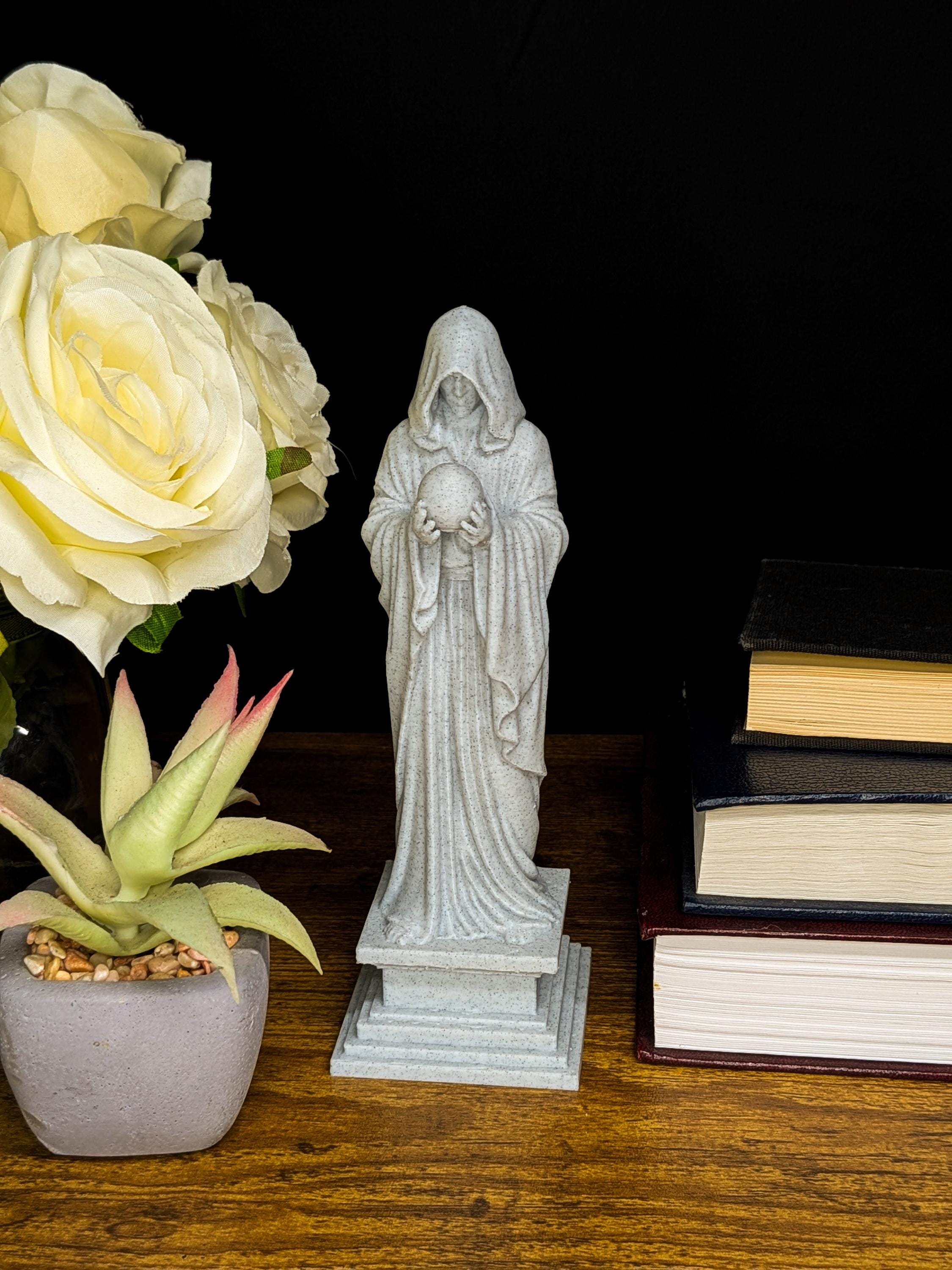 Hooded Oracle Statue - Marble Finish Mystic Sculpture - Etsy