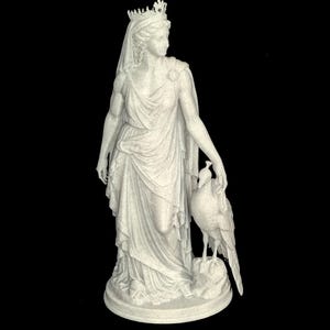 Standbeeld Griekse godin Hera | Sculptuur Griekse mythologie in marmerstijl