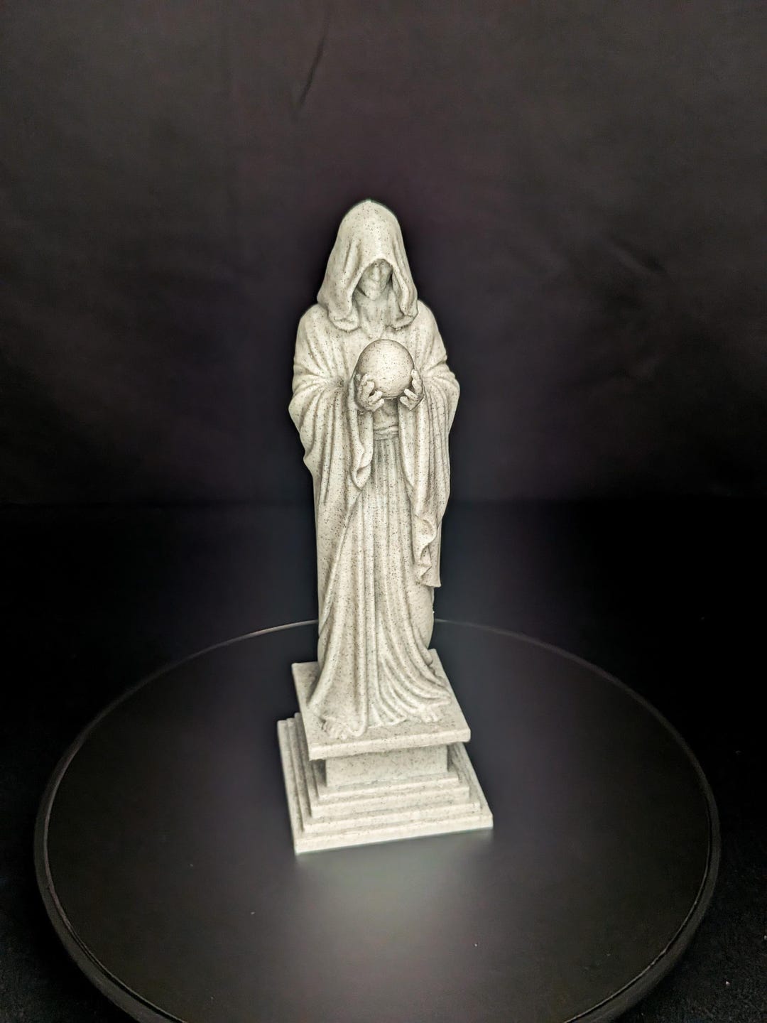 Hooded Oracle Statue - Marble Finish Mystic Sculpture - Etsy