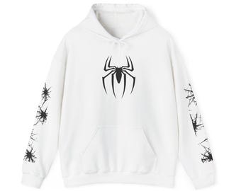 ホワイト スパイダーグラフィック パーカースパイダー OG ライン