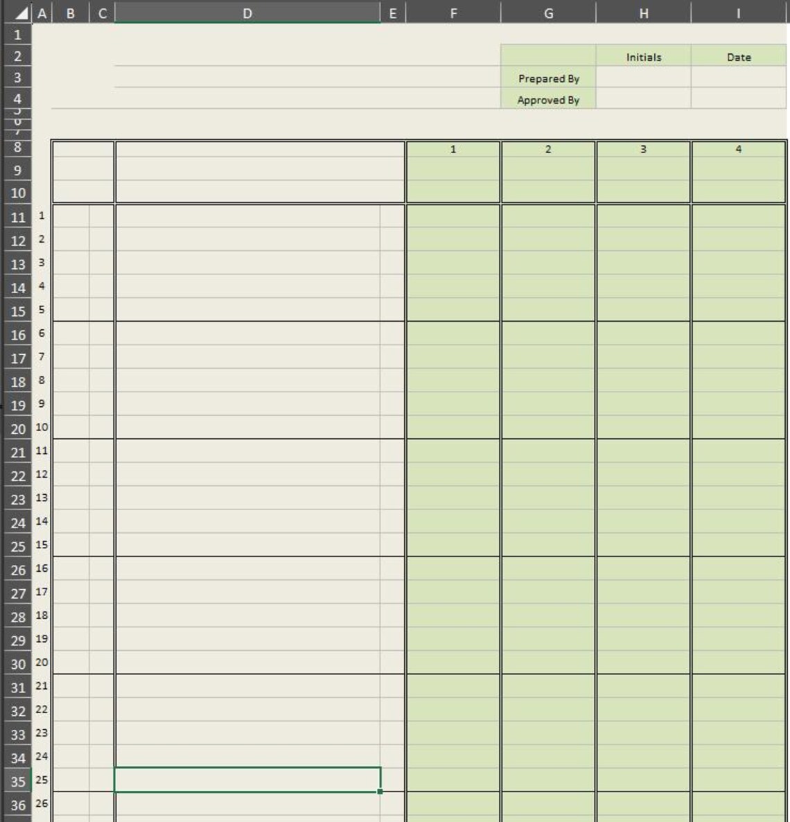 Columnar Paper (excel File) - Etsy