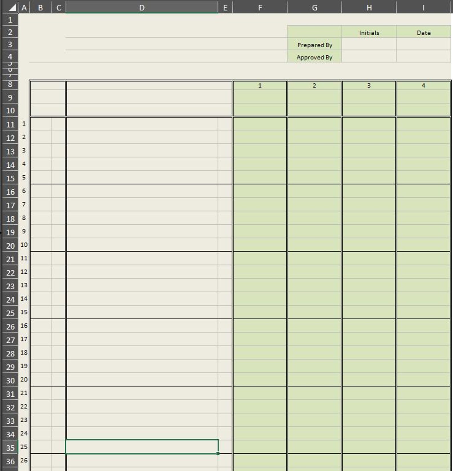 Columnar Paper (excel File) - Etsy