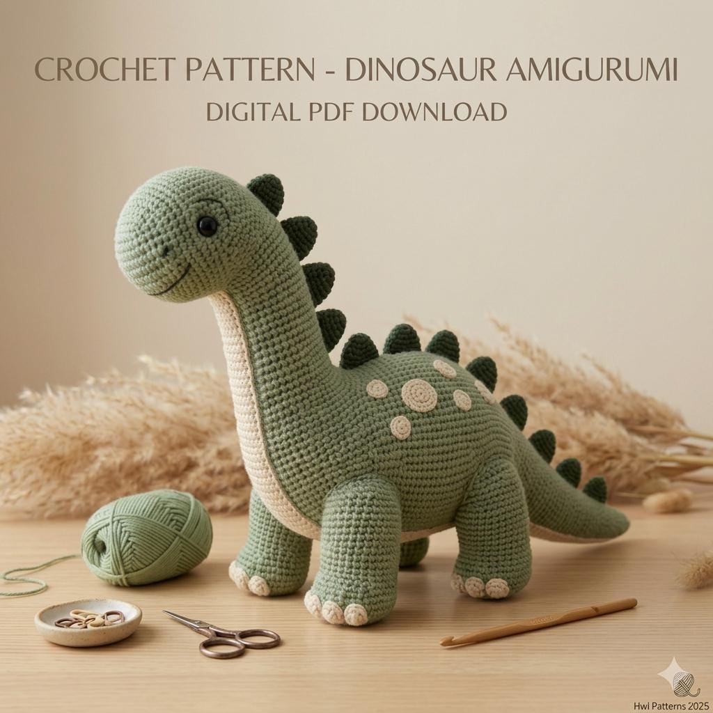 37 Dinosaur Crochet Patterns for Roaring Cute Amigurumi Projects 34 Dinosaur Amigurumi Crochet