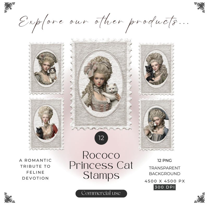 Craft Art Obsessed Rococo Ceramic Pendant Clipart – Victorian Lady Cameo PNG For Junk Journals & Scrapbooking image 13