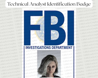 Digital File for Printing: Technical Analyst Identification Badge