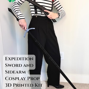 Kit de Cosplay de Espada e Pistola de Expedição Impresso em 3D – Danificado em Batalha