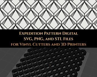 Expedition Art Deco Cosplay Pattern Digital SVG PNG and STL Files