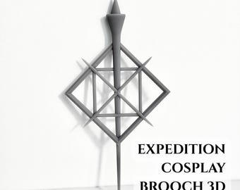 Expedition Cosplay Brooch Pin 3D Print for Painting