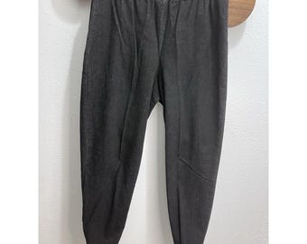 Vintage 1980s Stamped Black Denim Stirrup Jeggings Womens Size 18W Made In USA