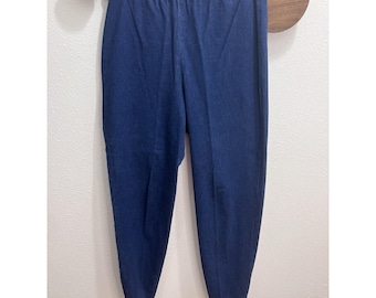 Vintage 1980s Stampede Blue Denim Stirrup Jeggings Womens Size 18W Made In USA