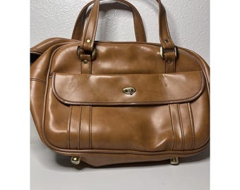 Vintage American Tourister Carry On Tote Overnight Bag Retro Travel Vacation