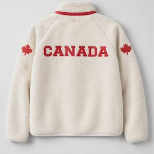 Heated Rivalry Shane Hollander Sherpa Jacket – Maple Leaf Canada Fleece Coat | Shane Hollander Inspired Jacket