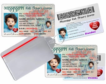 Custom Mississippi Kinderführerschein - Kinderausweis (2er Pack)